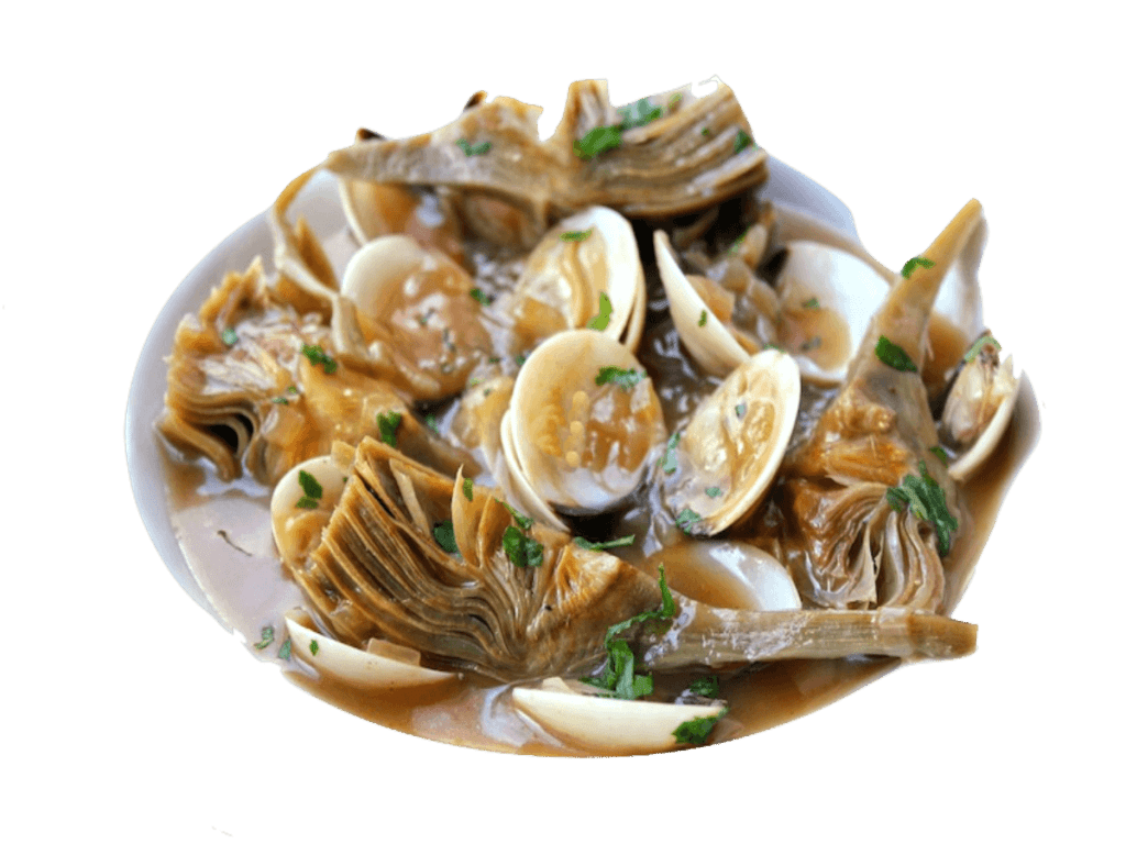 Alcachofas con almejas